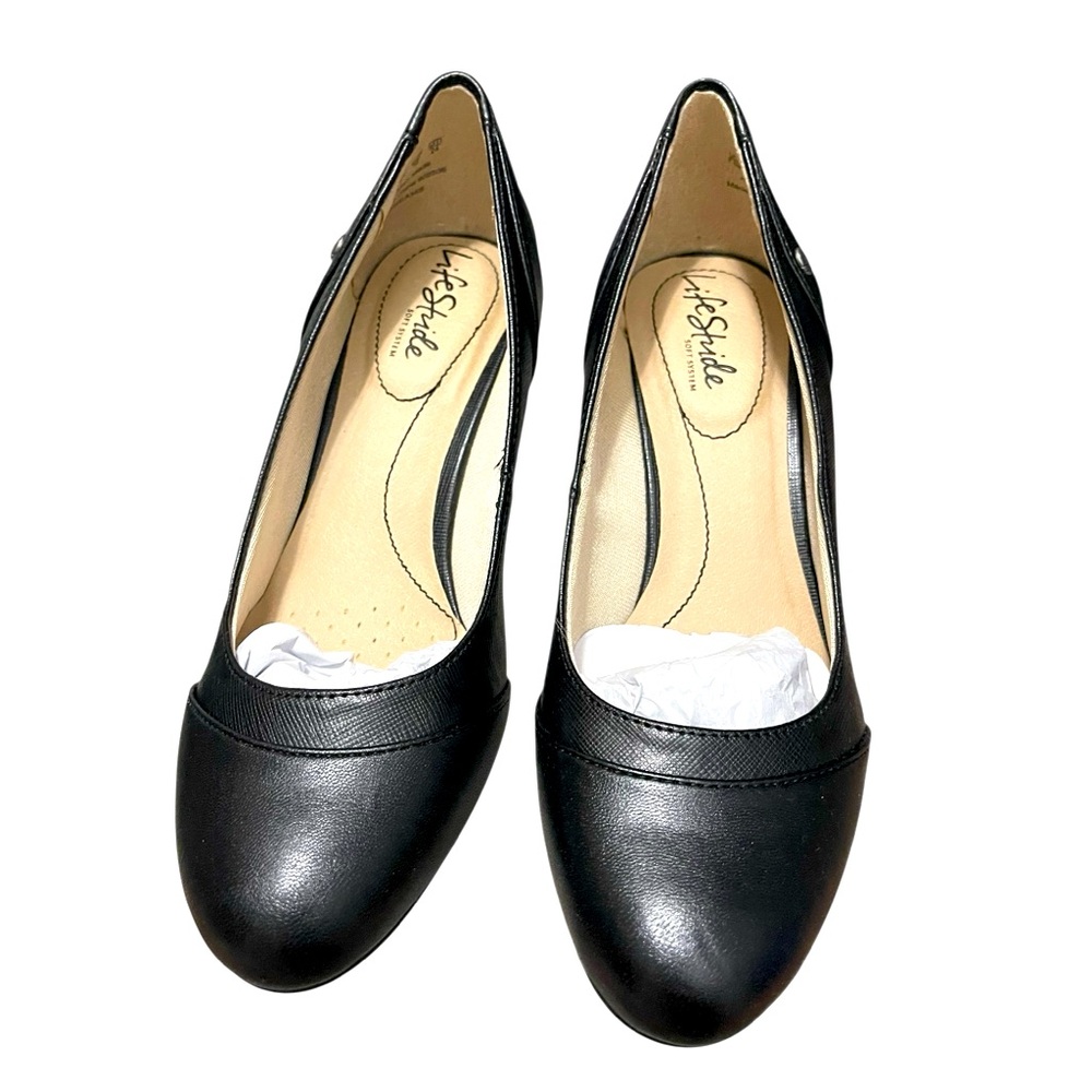 🌟🌼NIB Life Stride Dreams Black Heirloom Wedge Heels. - Picture 5 of 10